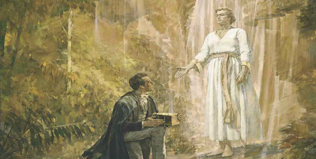 Angel Moroni Gives Plates To Joseph Joseph Smith Prophet